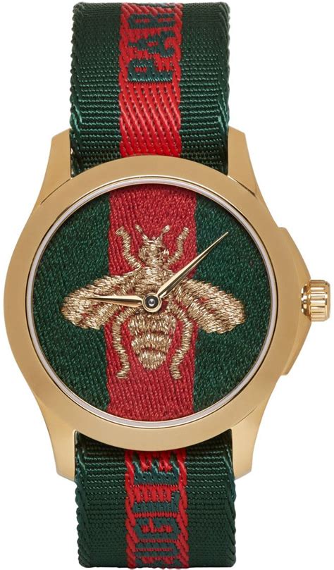 gucci men bee watch green|gucci bee watch men.